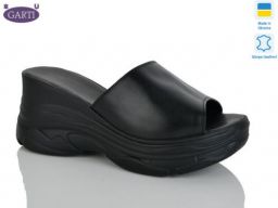 Шлепки Garti (525 чорна шкіра)